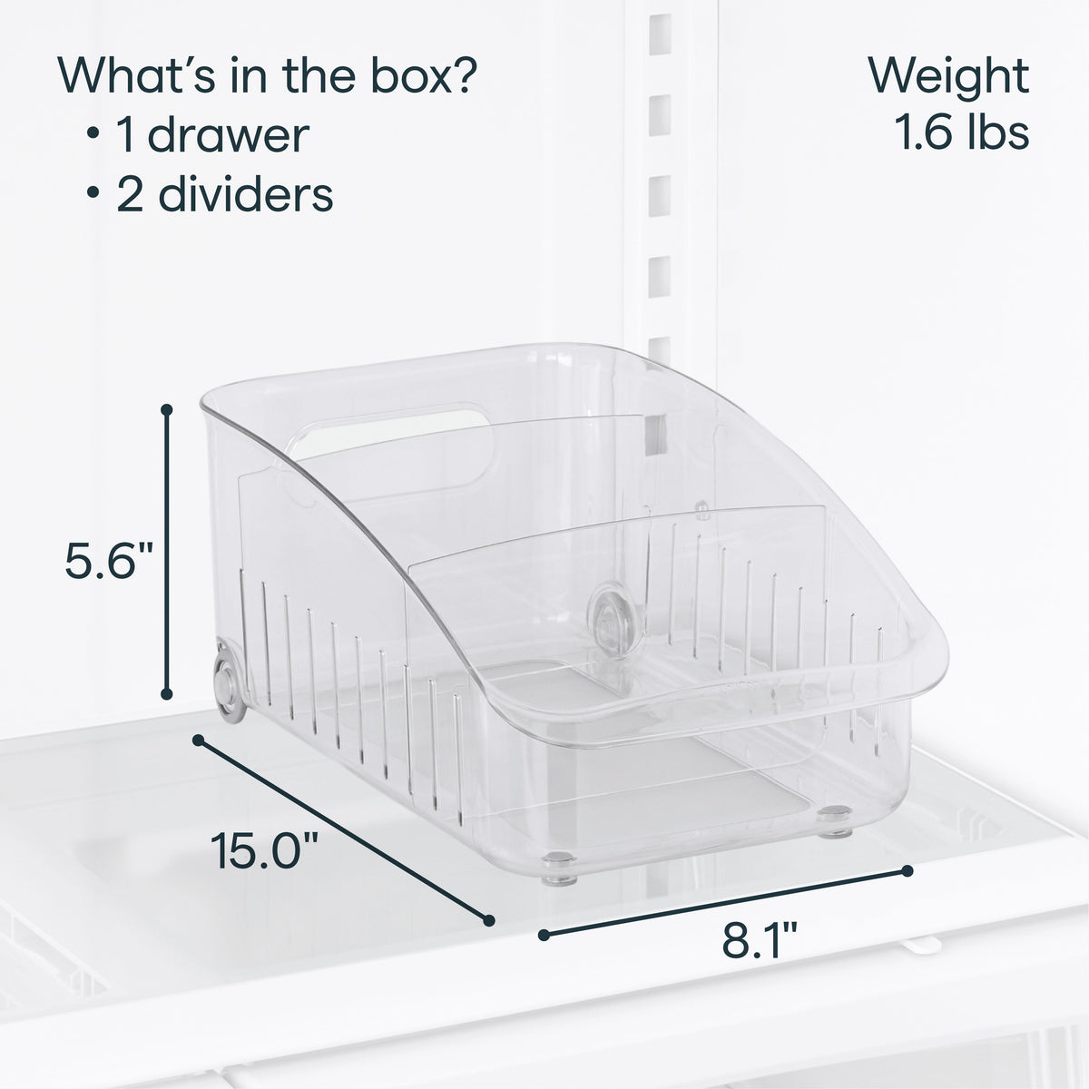 RollOut® Fridge Drawer, 8”