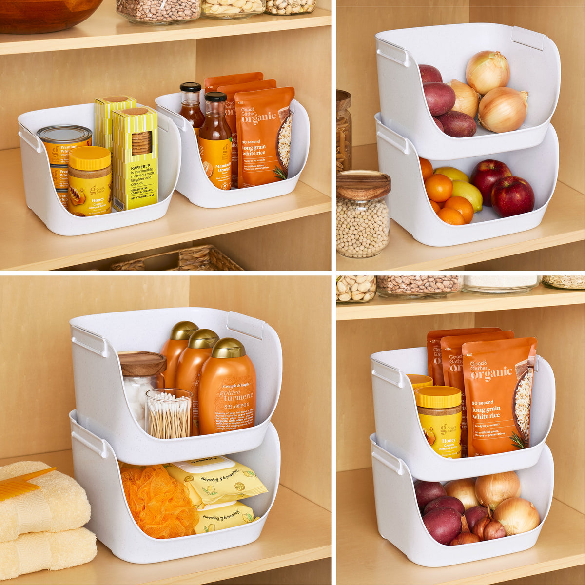 ShelfBin™ Stacking Pantry Bins, 2-Pack