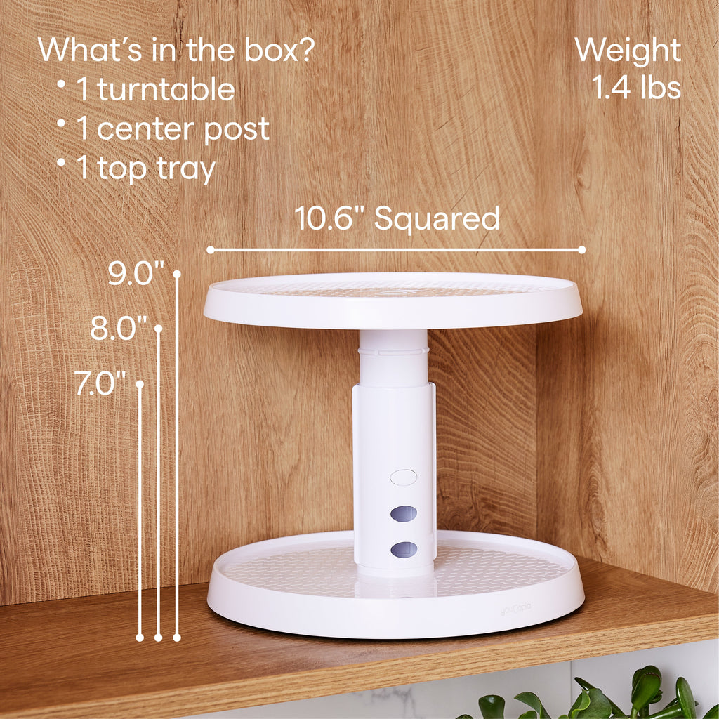 SmoothSpin™ Two-Tier Turntable